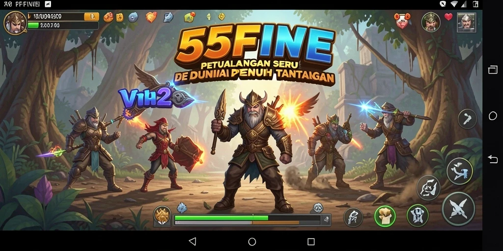 Screenshot gameplay <strong>55FIVE</strong> dengan aksi petualangan yang seru.