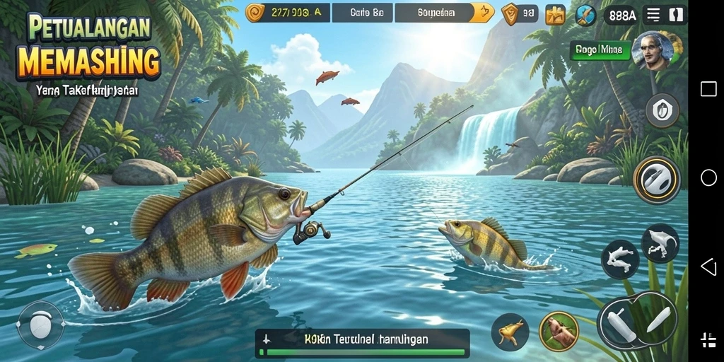 Tangkapan ikan besar dalam gameplay 898A yang seru.