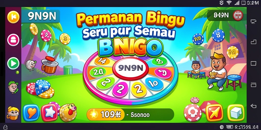 Tampilan gameplay Bingo yang seru di 9N9N.