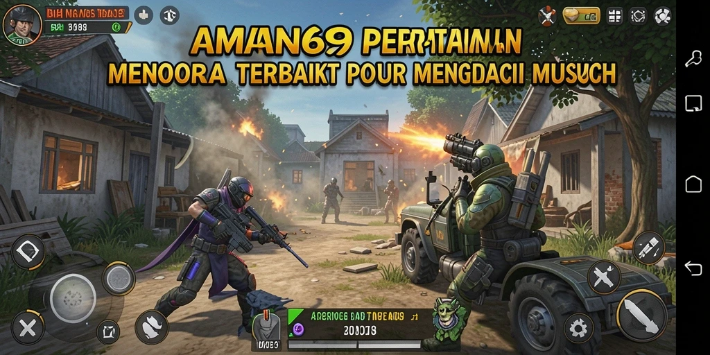 Screenshot gameplay AMAN69 yang menunjukkan pertahanan menara yang mendebarkan.