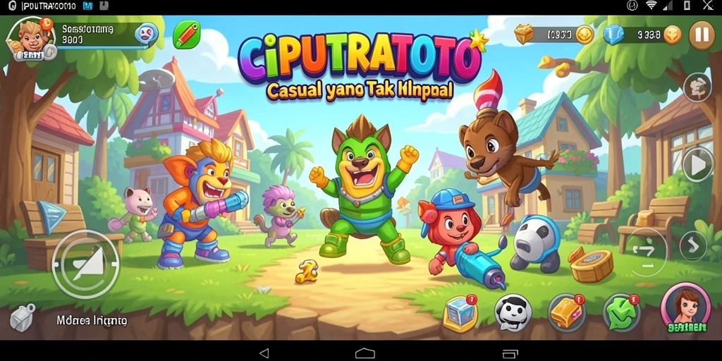 Tangkapan layar gameplay CIPUTRATOTO menunjukkan petualangan seru dalam dunia penuh warna.