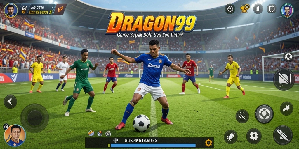 Gameplay menegangkan dalam pertandingan sepak bola DRAGON99.