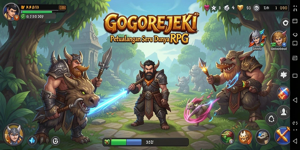 Tampilan dalam permainan GOGOREJEKI yang mendebarkan dan penuh aksi.