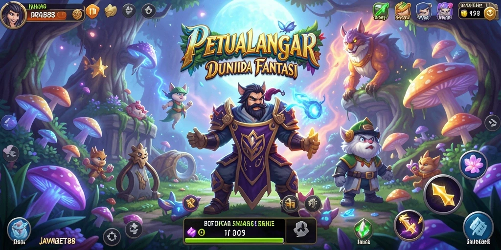 Tampilan gameplay petualangan yang menakjubkan dan penuh aksi.