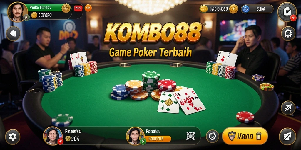 Tampilan gameplay Poker yang menarik di KOMBO88.