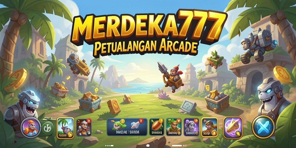Tampilan gameplay seru dan penuh warna dari MERDEKA777.