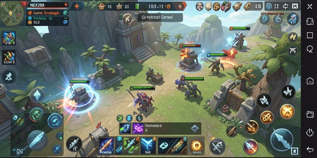Tampilan gameplay NEX288 yang mendebarkan dalam permainan strategi SLG.