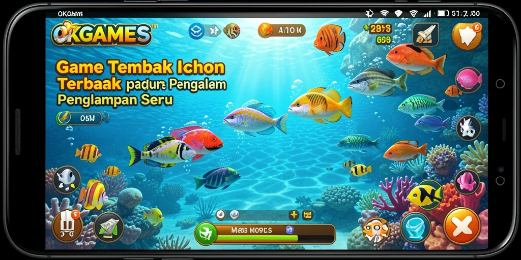 Gameplay seru menembak ikan dengan berbagai tantangan.