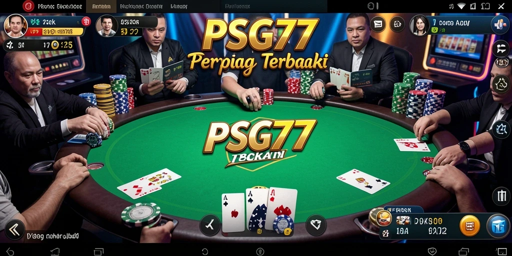 Tampilan gameplay seru Poker di PSG77.