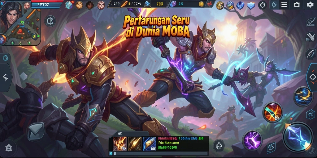 Tampilan seru gameplay PT707 dengan pertempuran tim yang dinamis.