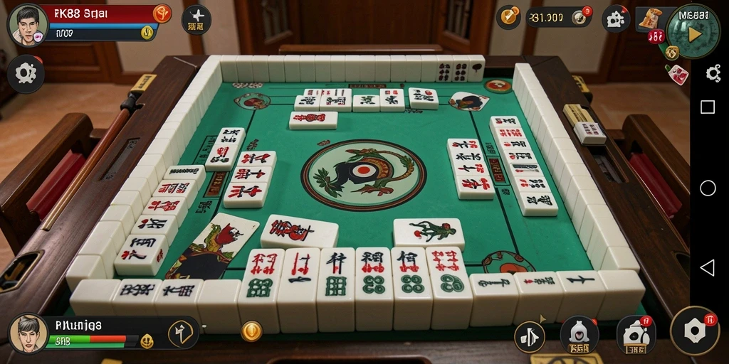 Screenshot gameplay RK88 menampilkan momen menegangkan permainan Mahjong.