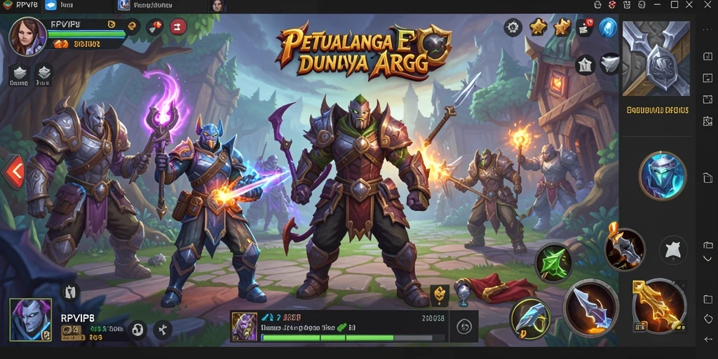 Gameplay menakjubkan RPVIP8 dengan pertarungan yang dinamis.