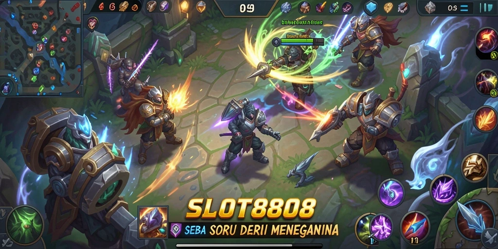Tampilan gameplay menarik di <strong>SLOT8808</strong> dengan aksi seru dan strategi tim.