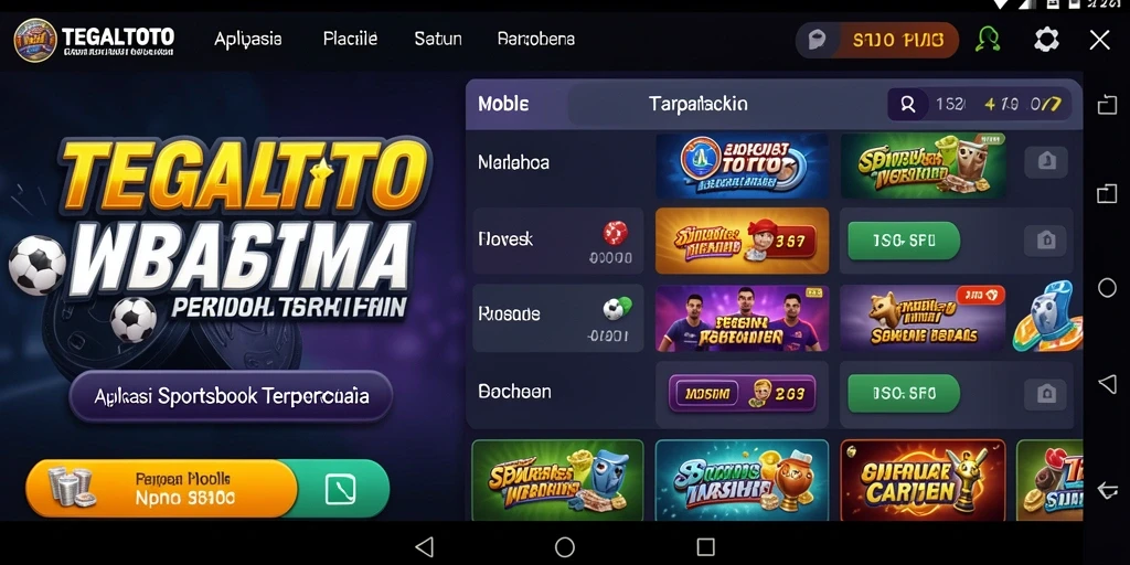 Tampilan utama TEGALTOTO yang menarik dengan opsi taruhan lengkap.