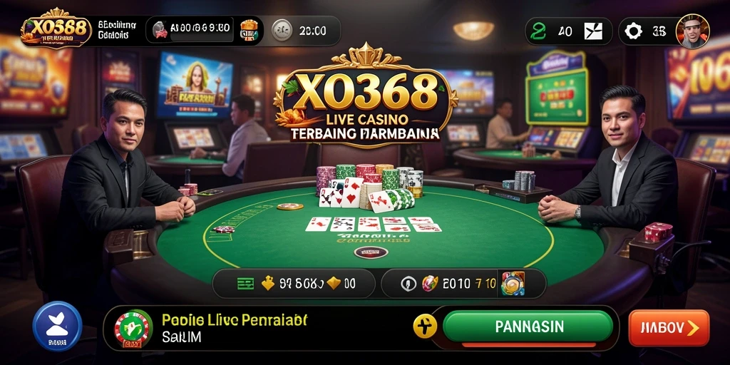 Tampilan menarik gameplay Live Casino di XO368 dengan dealer langsung.